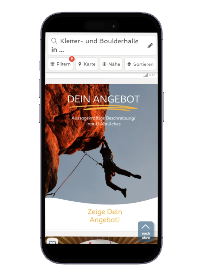 Klettern Werbung