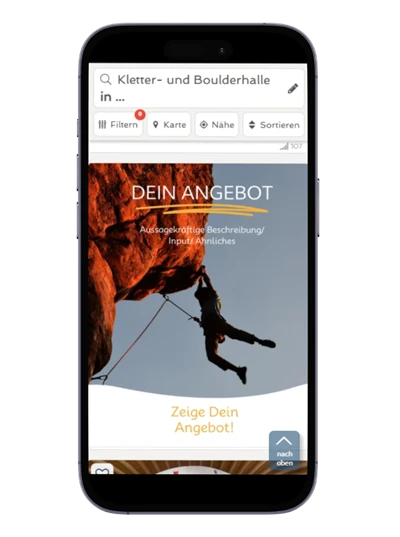 Klettern Werbung