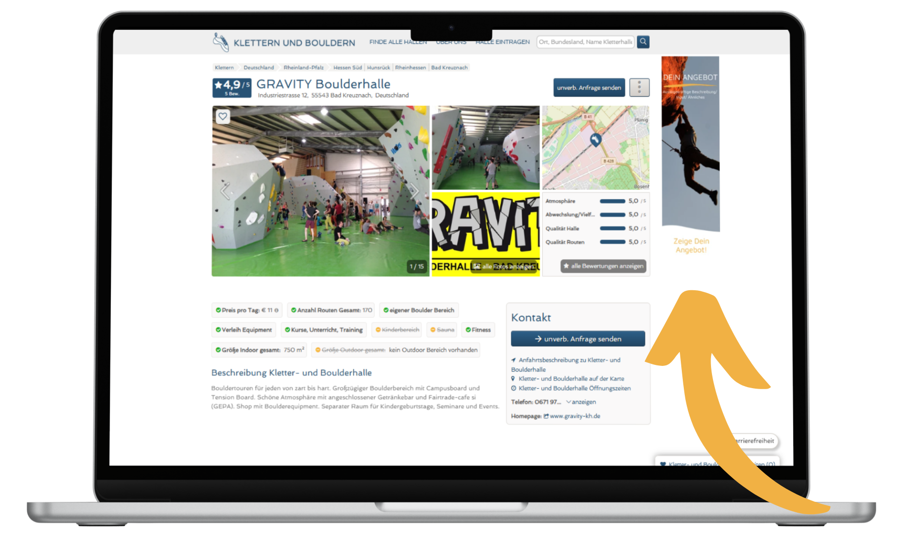 Bannerwerbung Detailseite