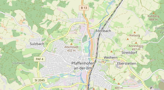 Kletter- und Boulderhalle auf Karte