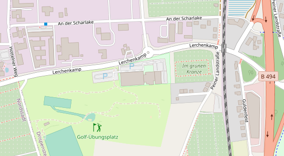 Kletter- und Boulderhalle auf Satellitenbild