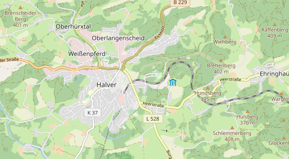 Kletter- und Boulderhalle auf Karte