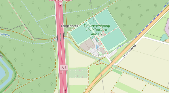 Kletter- und Boulderhalle auf Satellitenbild