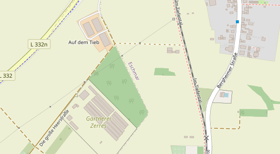 Kletter- und Boulderhalle auf Satellitenbild