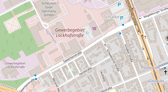Kletter- und Boulderhalle auf Satellitenbild