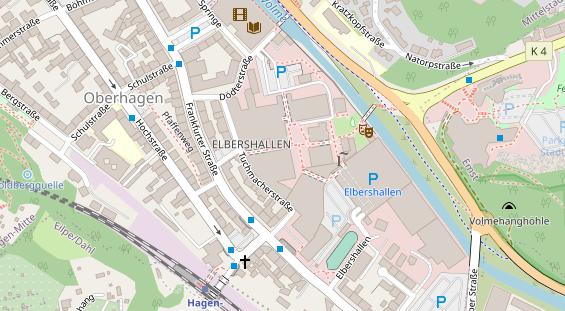 Kletter- und Boulderhalle auf Satellitenbild