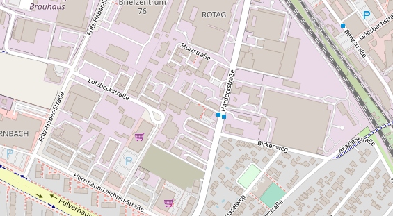 Kletter- und Boulderhalle auf Satellitenbild