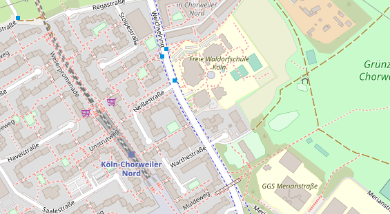 Kletter- und Boulderhalle auf Satellitenbild