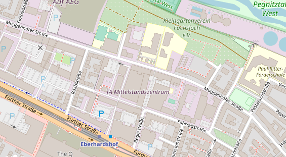 Kletter- und Boulderhalle auf Satellitenbild