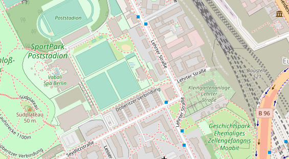 Kletter- und Boulderhalle auf Satellitenbild
