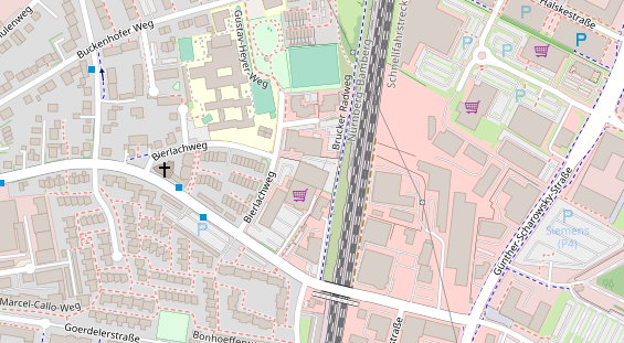 Kletter- und Boulderhalle auf Satellitenbild