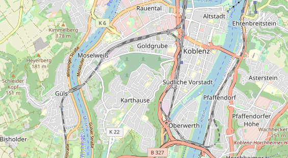Kletter- und Boulderhalle auf Karte