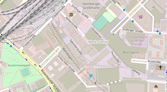 Kletter- und Boulderhalle auf Satellitenbild