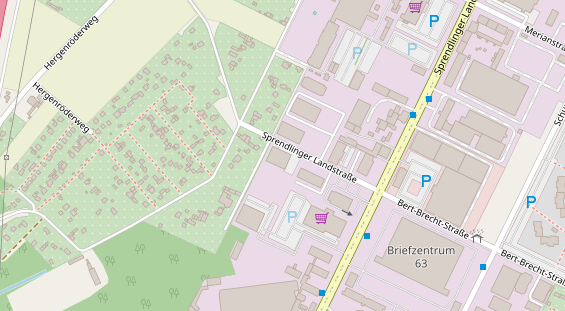 Kletter- und Boulderhalle auf Satellitenbild