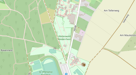 Kletter- und Boulderhalle auf Satellitenbild