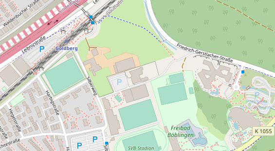 Kletter- und Boulderhalle auf Satellitenbild