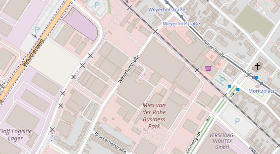 Kletter- und Boulderhalle auf Satellitenbild