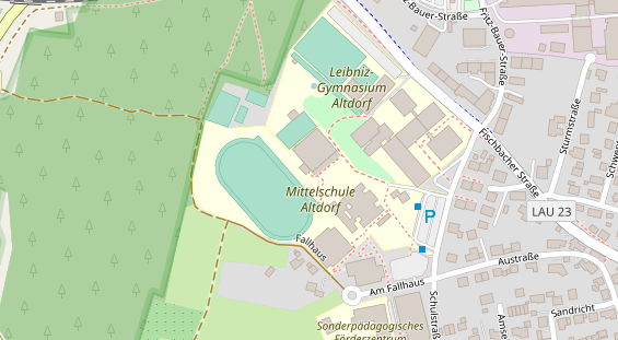 Kletter- und Boulderhalle auf Satellitenbild