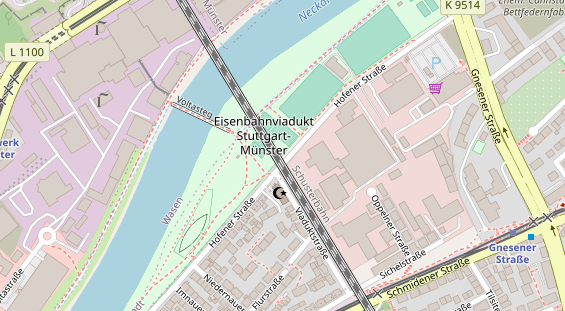 Kletter- und Boulderhalle auf Satellitenbild