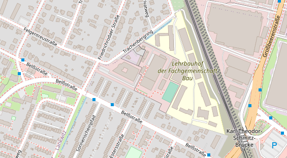 Kletter- und Boulderhalle auf Satellitenbild