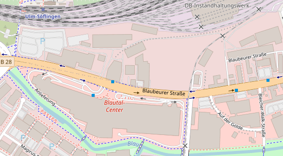 Kletter- und Boulderhalle auf Karte