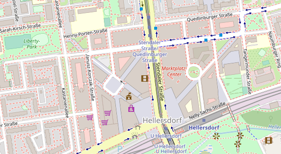 Kletter- und Boulderhalle auf Satellitenbild