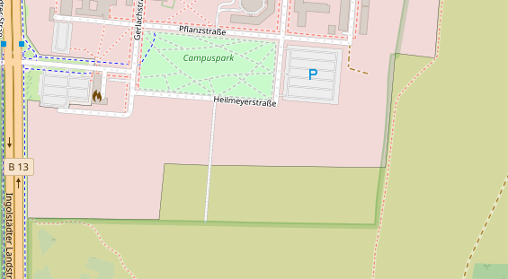 Kletter- und Boulderhalle auf Satellitenbild