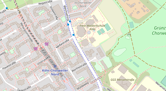 Kletter- und Boulderhalle auf Satellitenbild