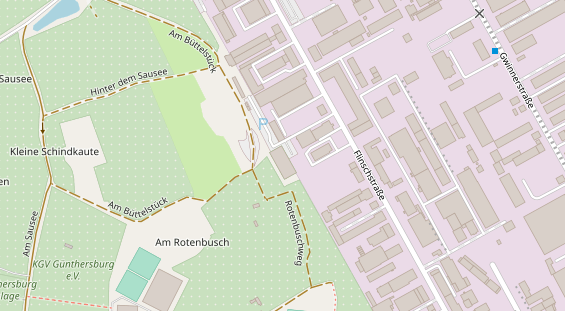 Kletter- und Boulderhalle auf Satellitenbild
