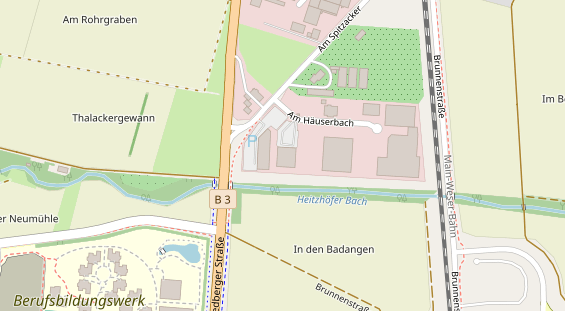 Kletter- und Boulderhalle auf Satellitenbild