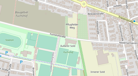 Kletter- und Boulderhalle auf Satellitenbild