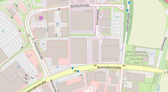 Kletter- und Boulderhalle auf Satellitenbild