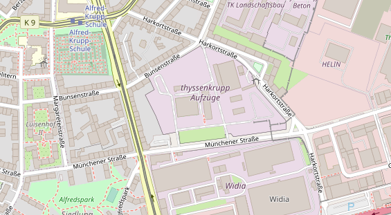 Kletter- und Boulderhalle auf Satellitenbild