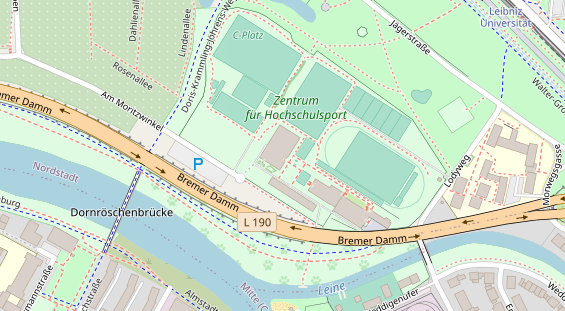 Kletter- und Boulderhalle auf Satellitenbild
