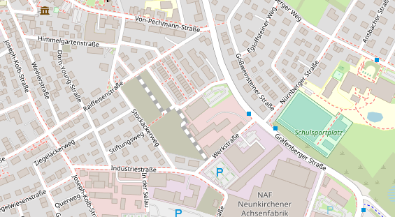 Kletter- und Boulderhalle auf Satellitenbild