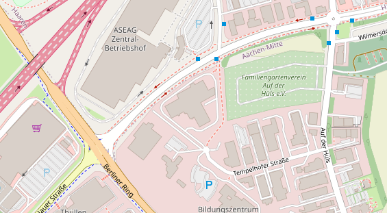 Kletter- und Boulderhalle auf Satellitenbild