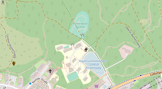 Kletter- und Boulderhalle auf Satellitenbild