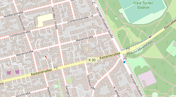 Kletter- und Boulderhalle auf Satellitenbild