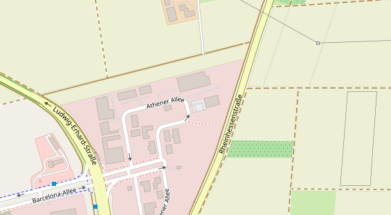 Kletter- und Boulderhalle auf Satellitenbild