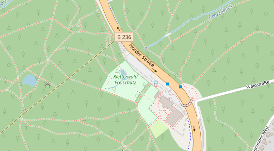Kletter- und Boulderhalle auf Satellitenbild