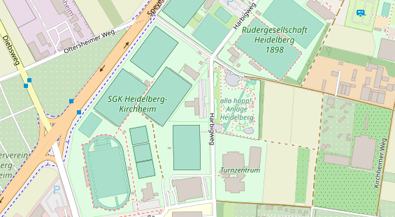 Kletter- und Boulderhalle auf Satellitenbild