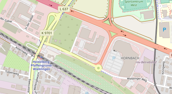 Kletter- und Boulderhalle auf Satellitenbild