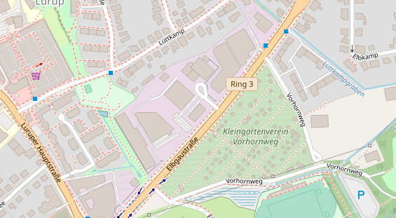 Kletter- und Boulderhalle auf Satellitenbild