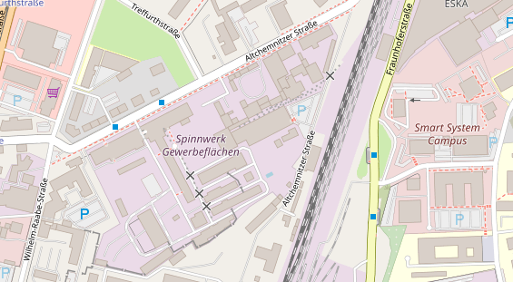 Kletter- und Boulderhalle auf Satellitenbild