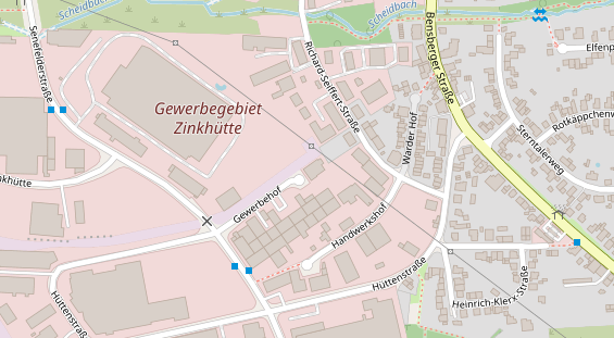 Kletter- und Boulderhalle auf Satellitenbild